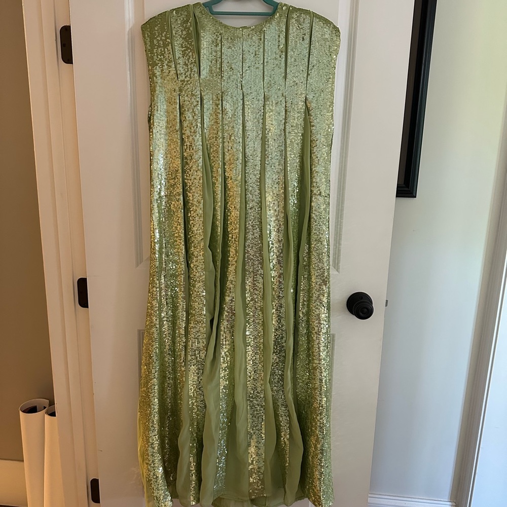 ASOS Green and Gold Maxi Dress